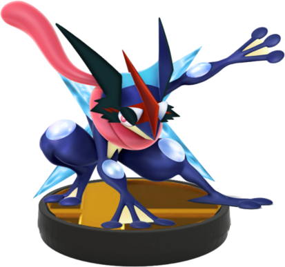 Ssbstrife Amiibo - Ash Greninja Super Smash Bros (413x387), Png Download
