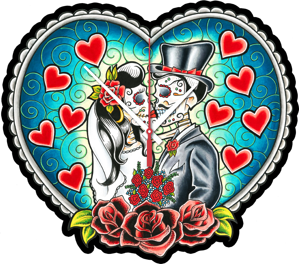 Day Of The Dead Clipart Bride Groom - Day Of The Dead Love (1008x864), Png Download