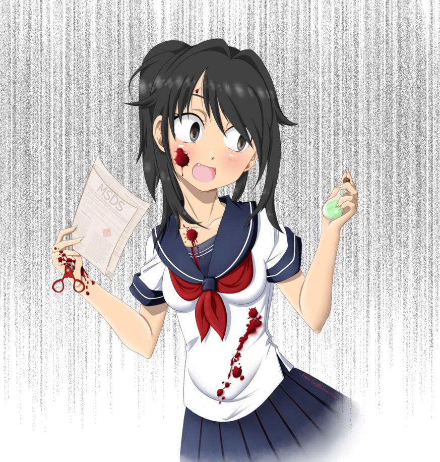 Yandere Chan - Yandere Chan Anime Cute (873x916), Png Download