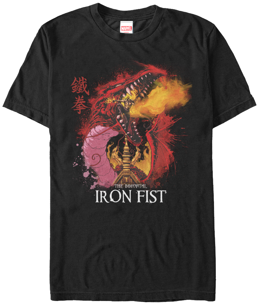 Immortal Iron Fist T-shirt - Metal Print: Iron Fist: The Living Weapon No. 2: Iron (846x993), Png Download