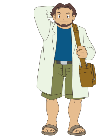 A Professor Who Researches About Pokémon At Littleroot - Pokemon Season 8 Advanced Battle (dvd) (340x461), Png Download