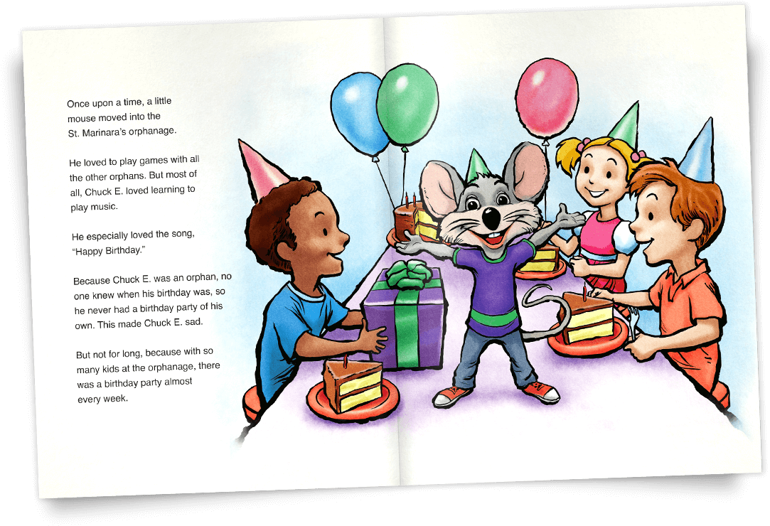 Chuck E - Story - Chuck E Cheese Story (1142x780), Png Download