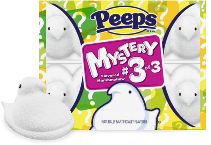 Mystery3 - Peeps Marshmallow Snowmen - 3 Snowmen, 1.125 Oz (980x523), Png Download