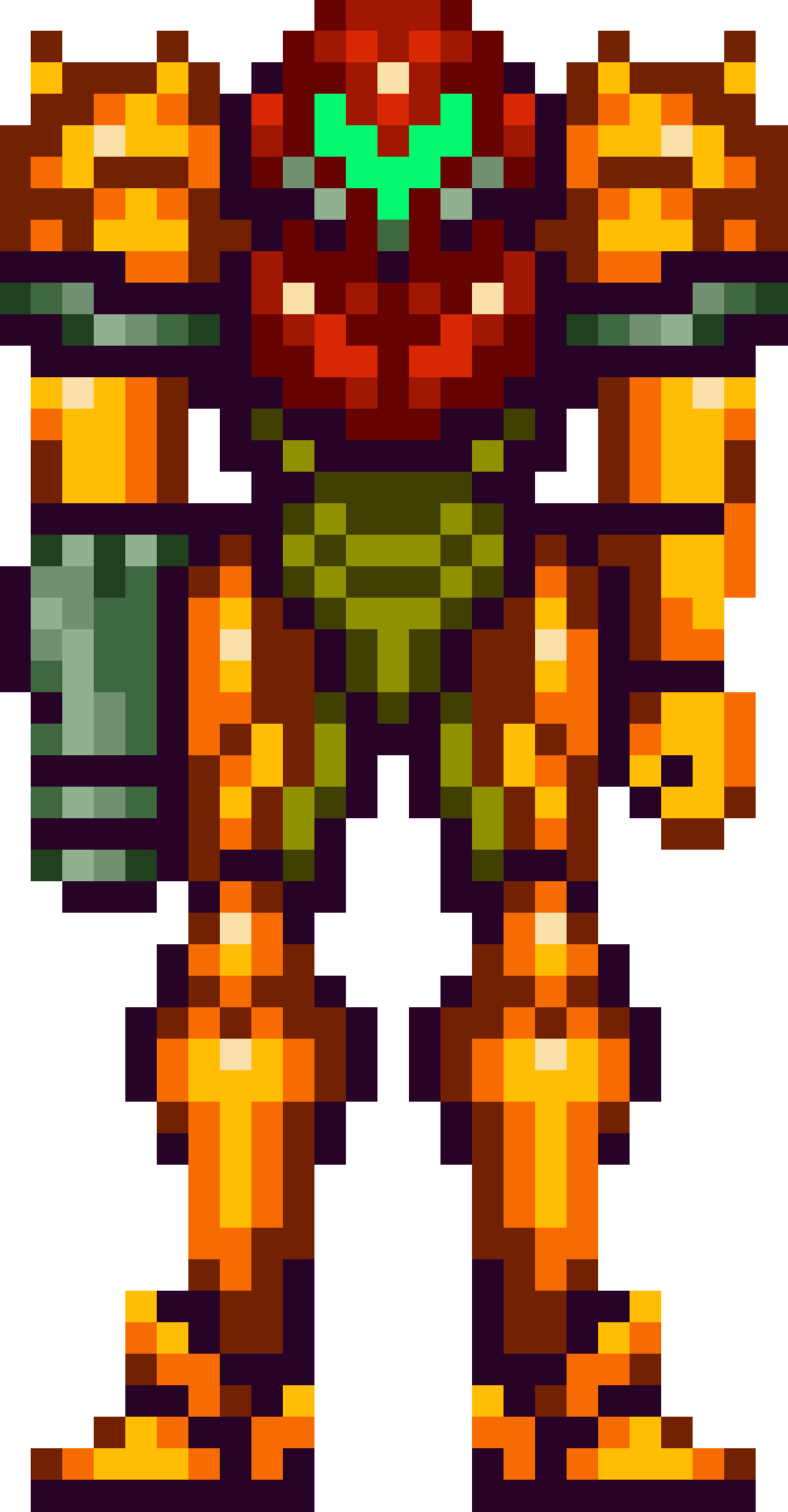 Super Metroid, Samus Aran, Varia Suit 1 More - Samus Super Metroid Pixel (1000x1920), Png Download