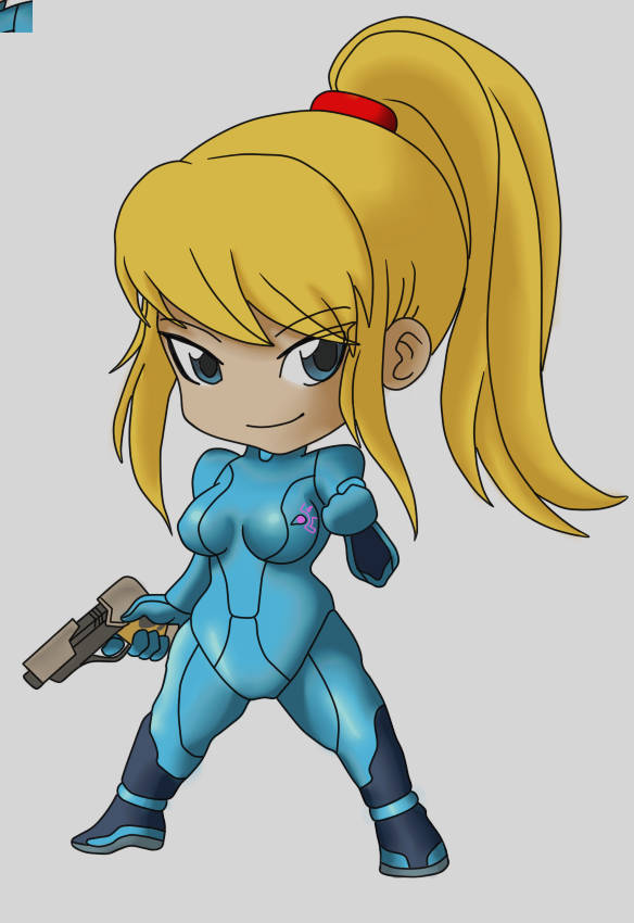 Zero Suit Samus By A Zero Suit Samus Clipart - Samus Aran (584x850), Png Download