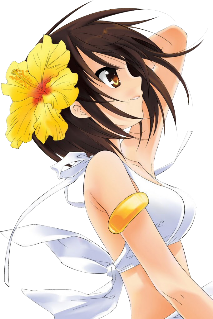 Haruhi Render - Anime Girl (682x1024), Png Download