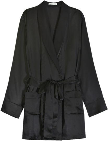 Madeline Robe Black - Overcoat (600x600), Png Download