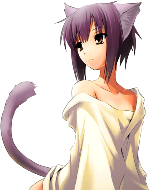 Download - Anime Neko Girl (545x619), Png Download