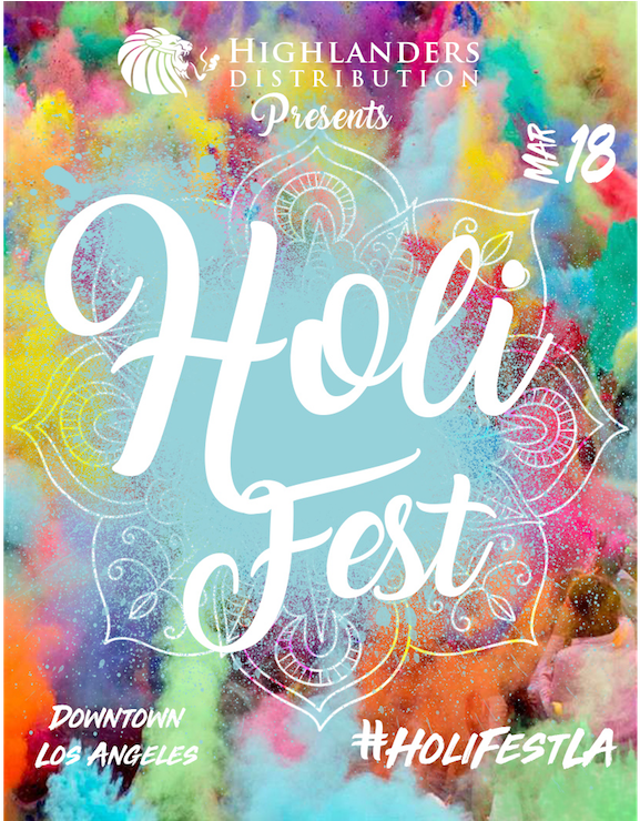 Holi Fest La - Christmas Card (1344x739), Png Download