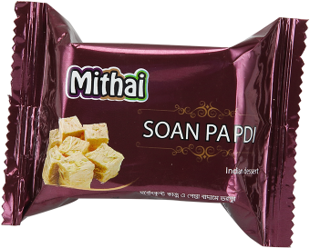 Mithai Soan Papri Indian Dessert Small Pack - Pran Mithai San Papri (375x375), Png Download