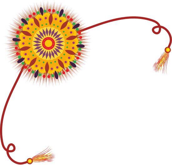 Rakhi Clipart Transparent - Raksha Bandhan Clipart Png (550x525), Png Download