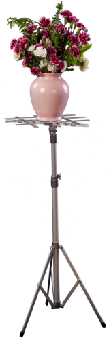 Small, Standard Combo Stand Featuring Flower Arrangement - Flower With Stand Png (800x500), Png Download