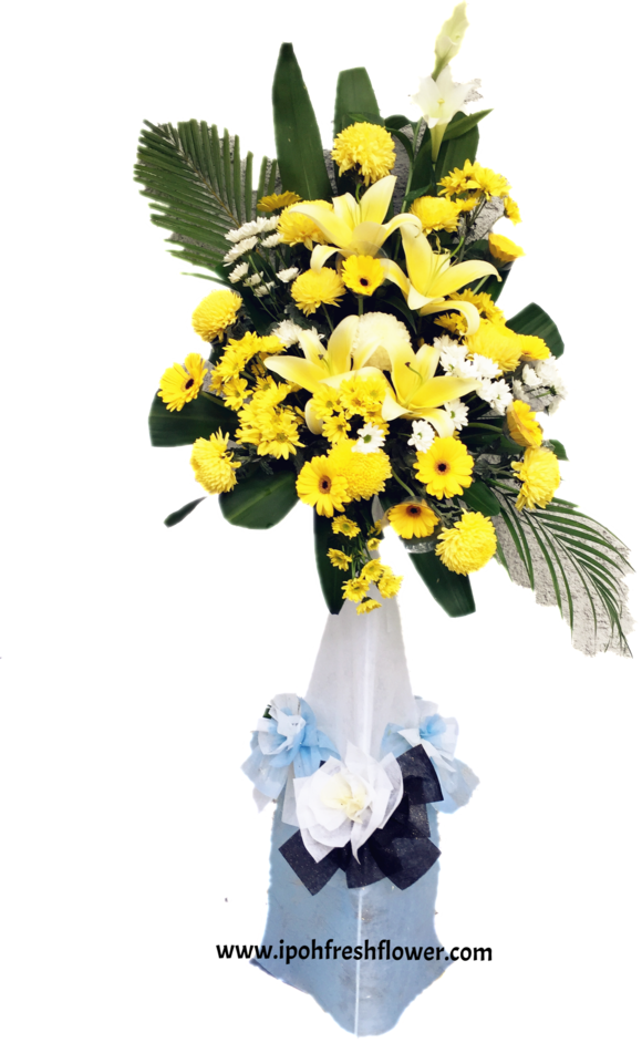 Condolence Flower Stand - Flower (580x942), Png Download