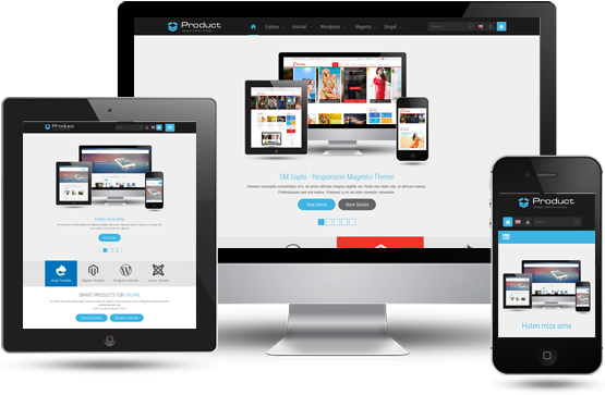 Responsive - Tablet Pc Smartphone Png (600x400), Png Download