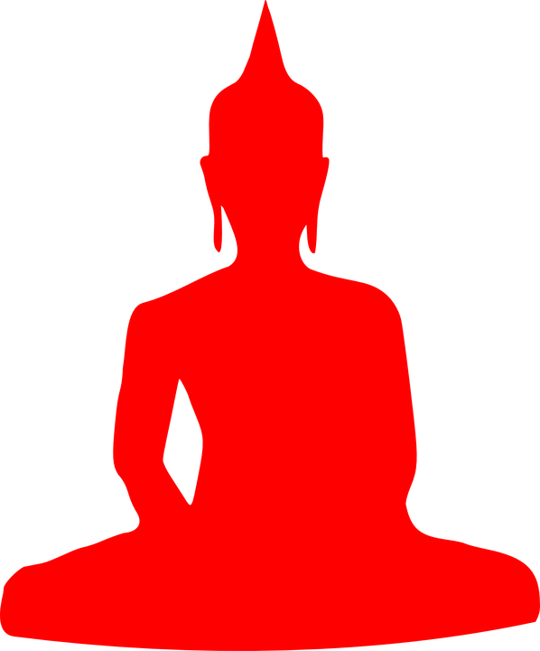2 Buddha - Buddha Clipart Black And White (598x720), Png Download