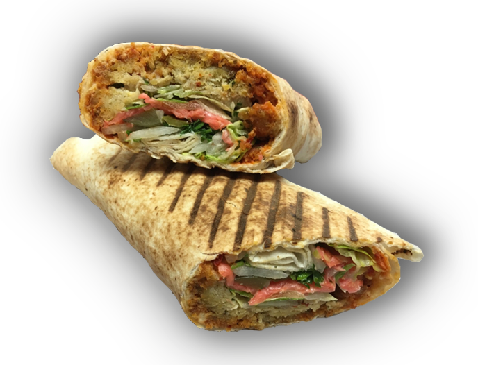 Falafel-sandwich - Falafel Shawarma (688x526), Png Download