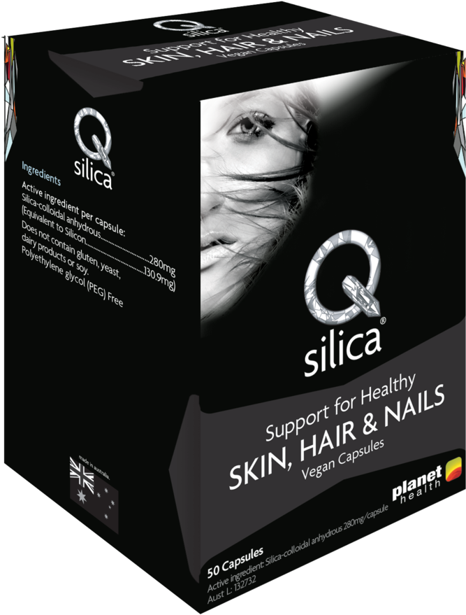 3d Skin, Hair & Nails Capsules - Q Silica Colloidal Silica Capsules (1000x1381), Png Download