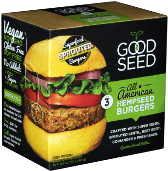 All American - Good Seed Hemp Seed Burgers (354x355), Png Download