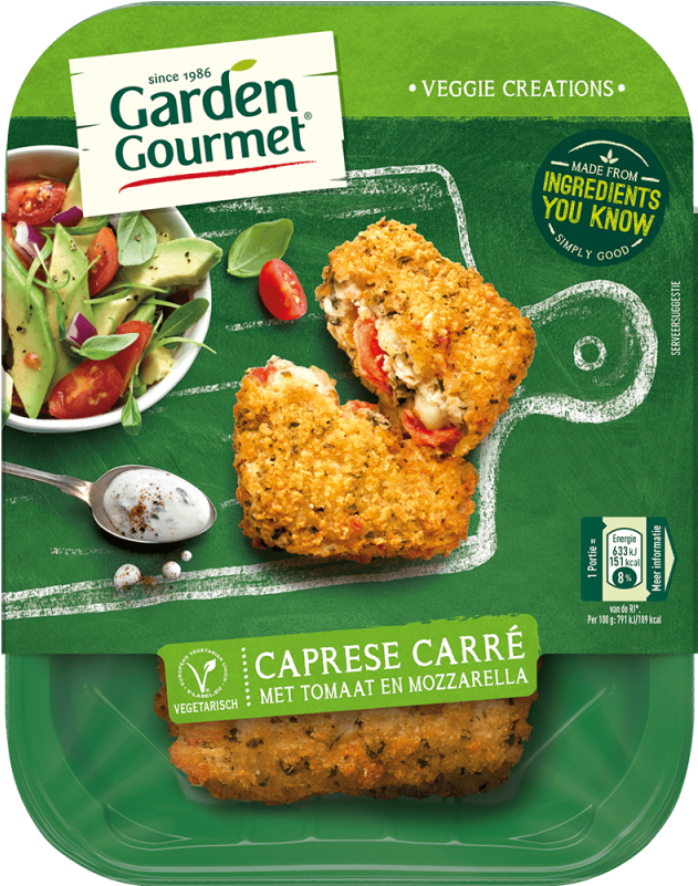 Garden Gourmet Caprese Carré - Garden Gourmet Toscaanse Carre (800x800), Png Download