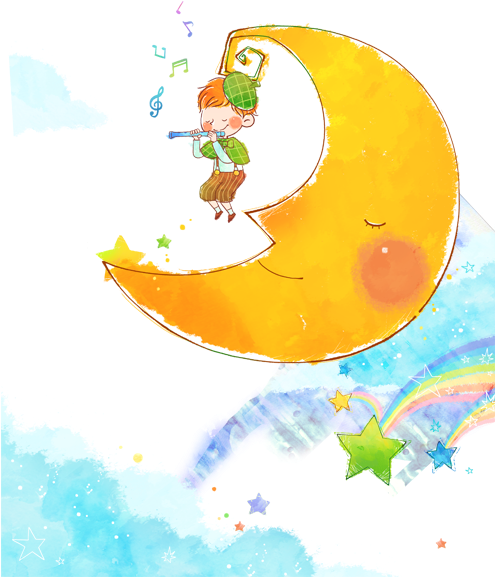 Clipart Free Download Cartoon Clip Art The Moon Children - Art (576x576), Png Download