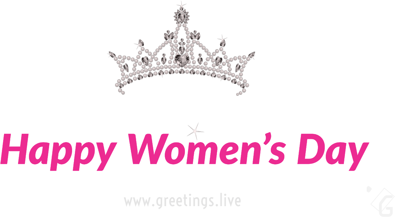 Happy Women's Day - Prinzessin Tiara Thank-you Card (aqua) Karte (1600x900), Png Download