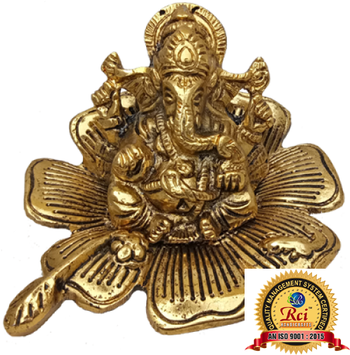 Gudhal Fool Ganesha Gold - Buddhism (500x525), Png Download