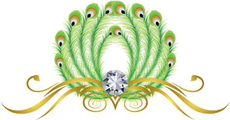 Welcome - Peacock Feather Design Png Hd (500x294), Png Download