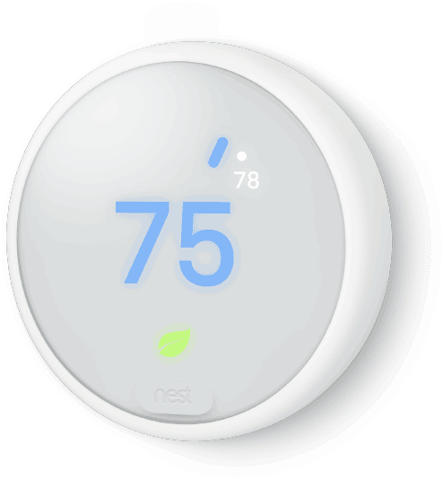 Nest Thermostat E White T4001es (600x600), Png Download