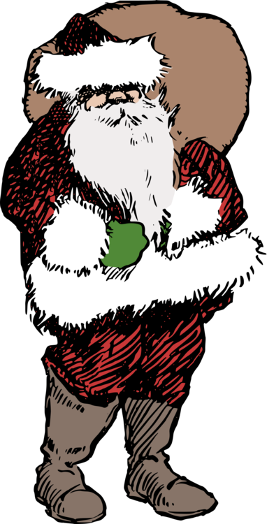 Santa Claus Christmas Day Computer Icons Father Christmas - Christmas Day (382x750), Png Download