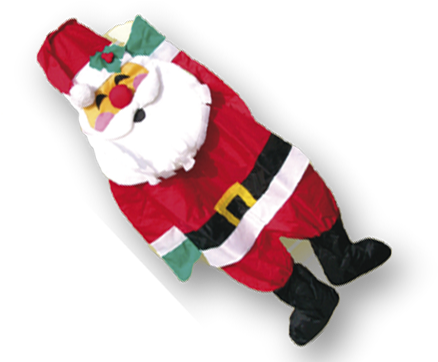 51127 Windsock Father Christmas - Windzak 3d Kerstman 120*45 (1000x703), Png Download