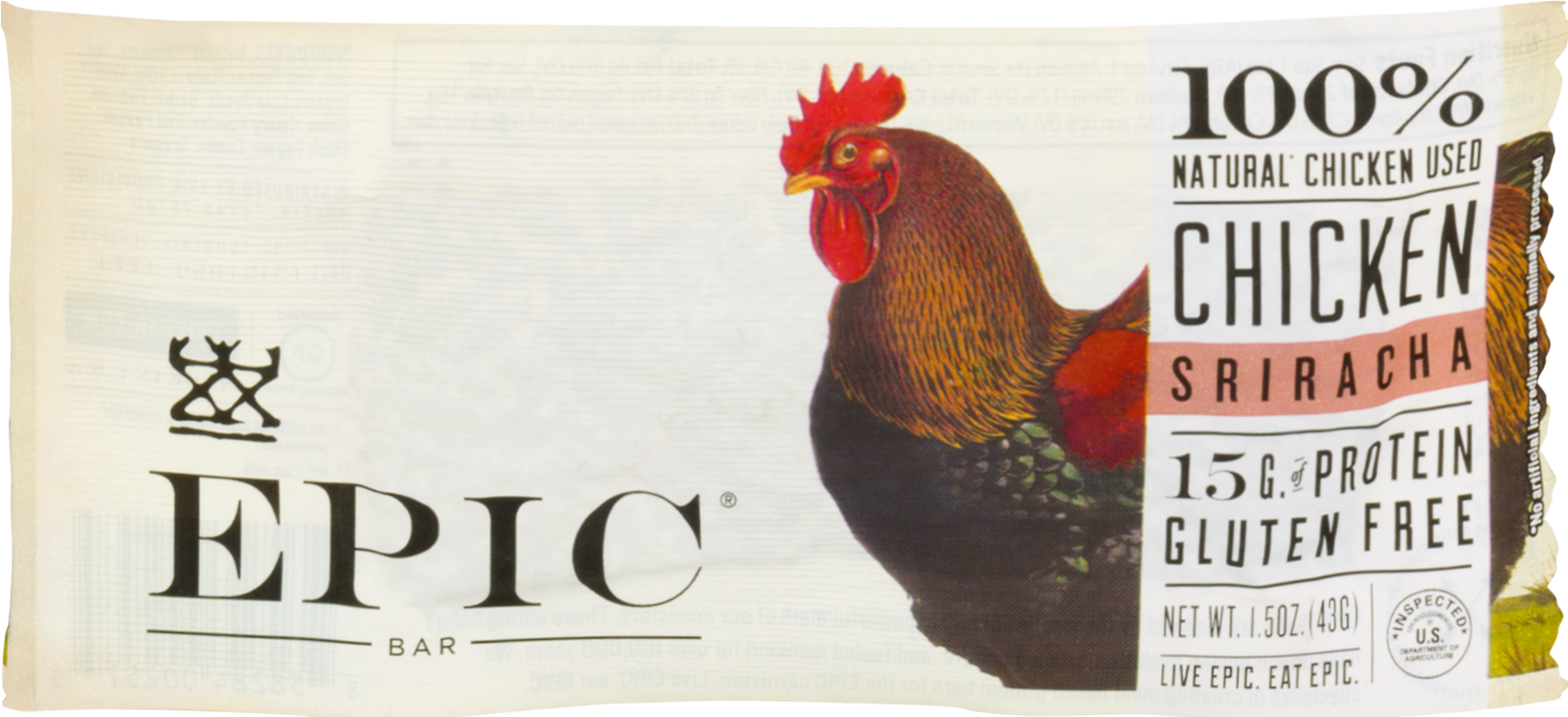 Epic Chicken Sriracha Bar 1.5 Oz (1800x1800), Png Download