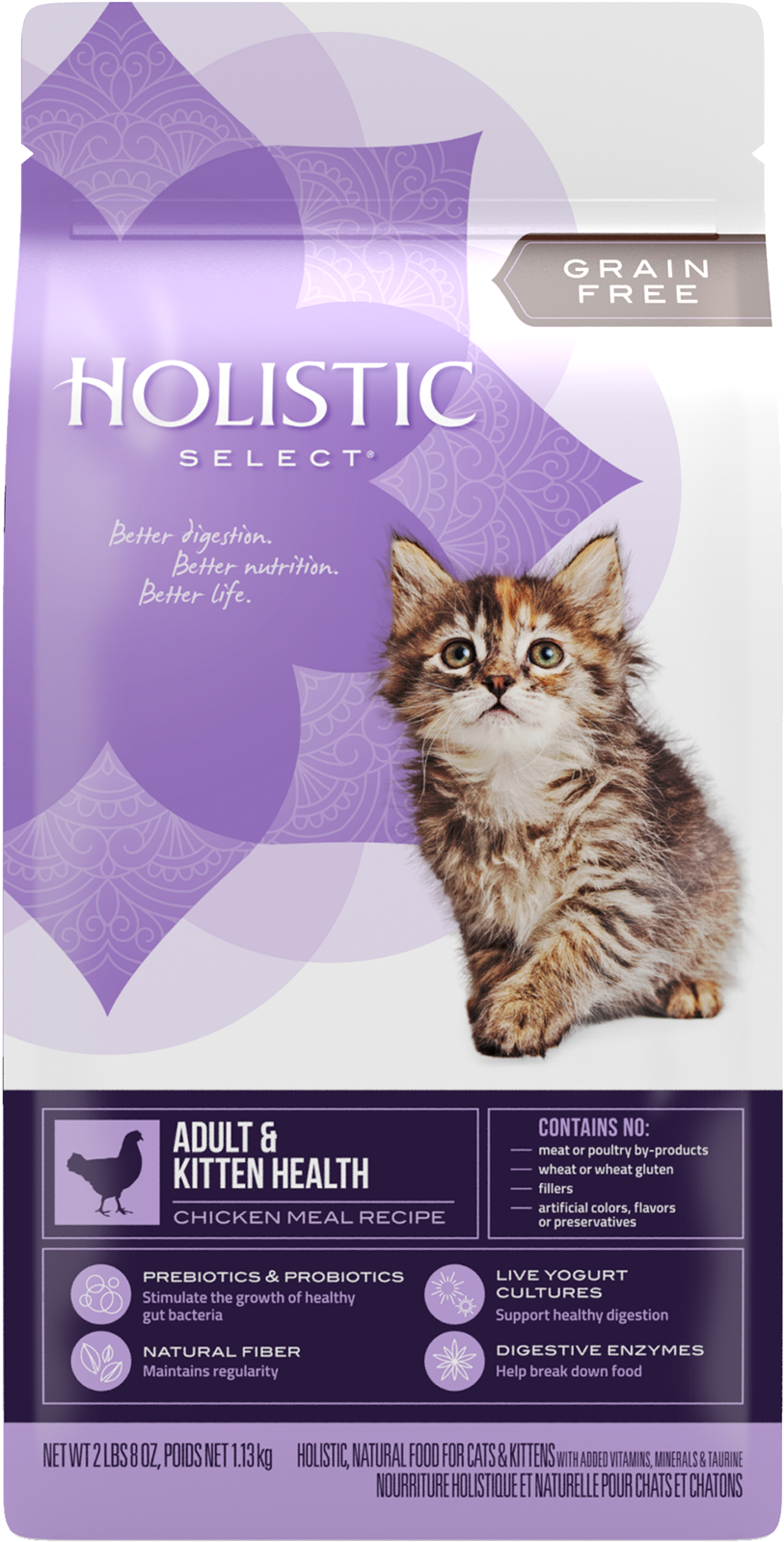 Holistic - Holistic Select Adult Health Duck Meal Recipe Dry Cat (1598x1598), Png Download