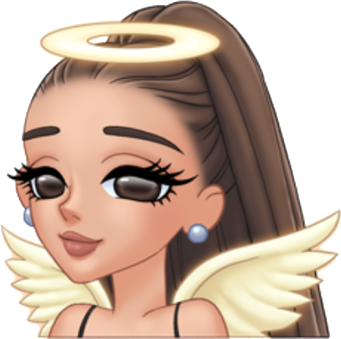 Arimoji Angel Halo Glow Wings Angelwings Heaven Cute - Ariana Grande Png No Tears Left To Cry (1024x1024), Png Download