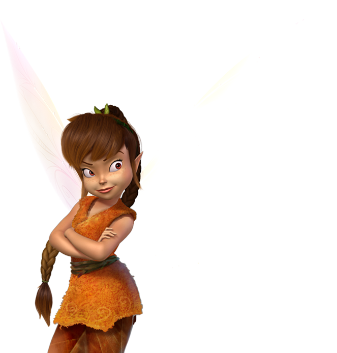Fawn - Tinker Bell Disney Princess Cosplay Wig Brown Ponytail (663x694), Png Download