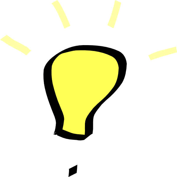 Light Bulb Clipart Small - Light Bulb Think Png (600x600), Png Download