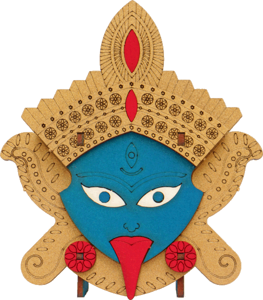 Kali-ma - Maa Kali Face Png (526x600), Png Download