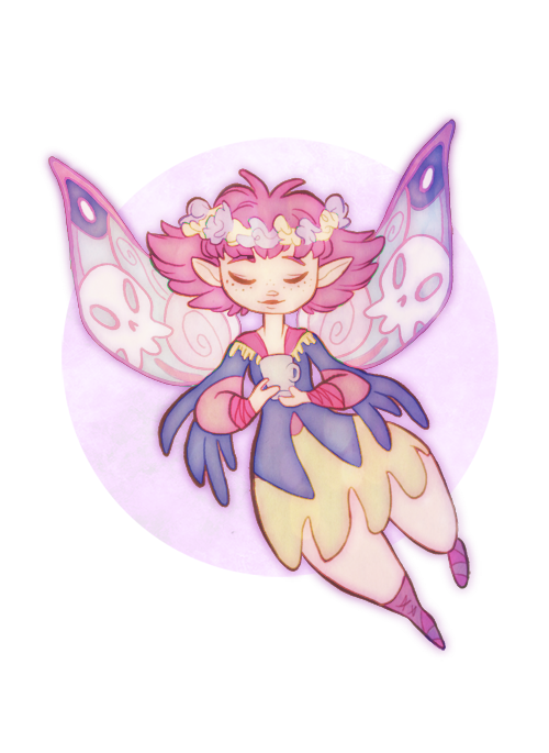 Clipart Magical Fairy Girl By Kaikaru On Deviantart - Purple Fairy Art Drawing (500x685), Png Download