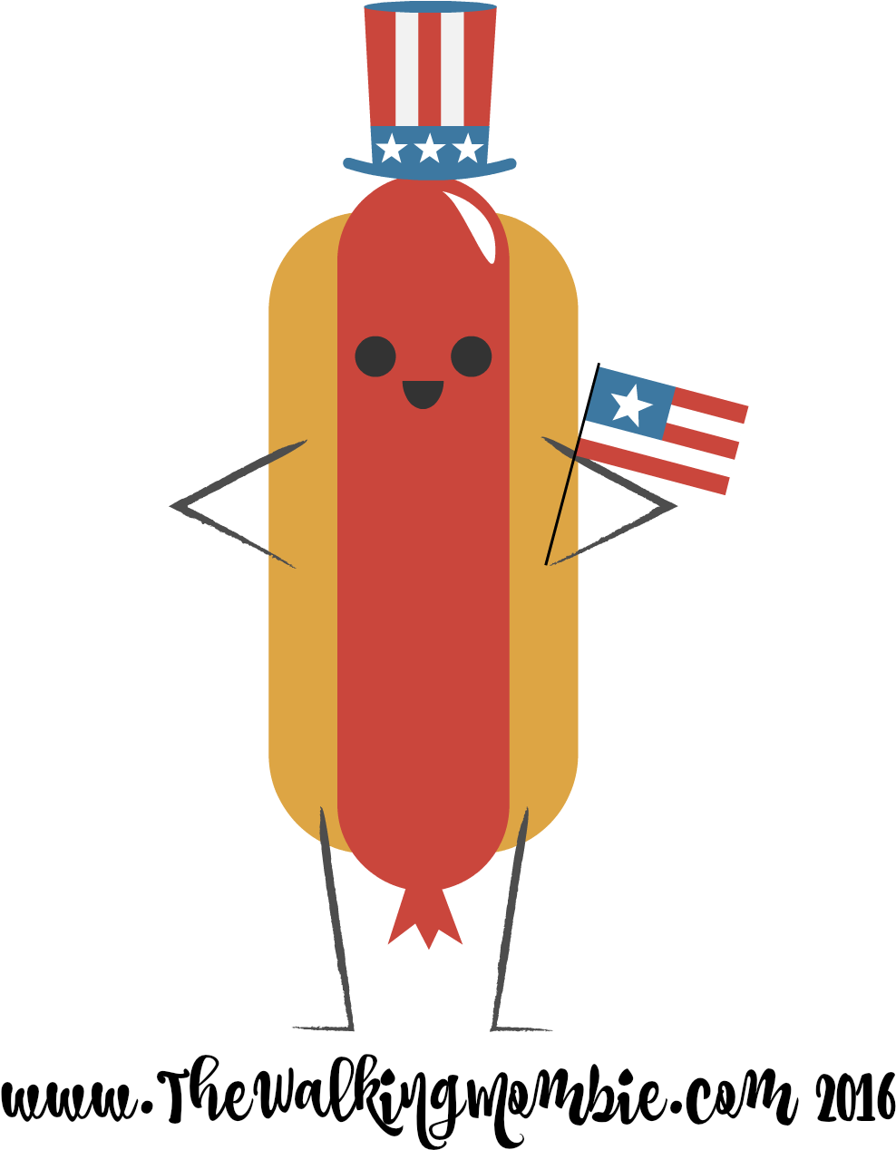 Free 4th Of July Clipart-hot Diggity Dog Www - Wir Gehen Zusammen Wie Würstchen Und Bier! Karte (1334x1334), Png Download