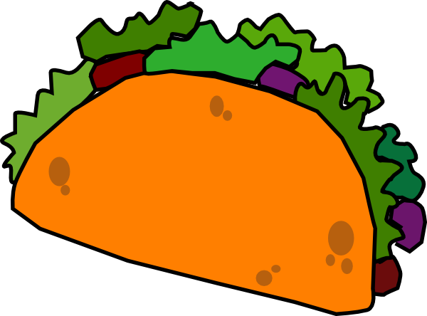 Free Cartoon Taco Clip Art Png - Cartoon Taco Png (600x444), Png Download