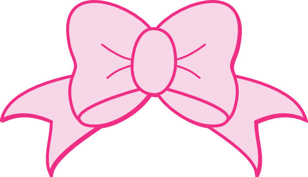 Pink Bow Clipart Shabby Chic - Baby Bow Clip Art (600x345), Png Download