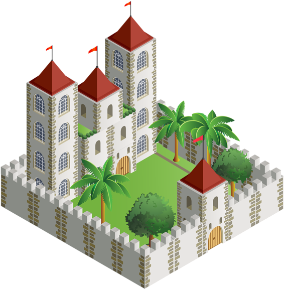 3d Castle Castle Png Clipart Image - Hindu Temple (589x600), Png Download