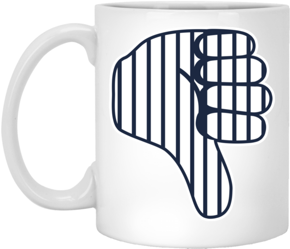 Thumbs Down Mug - New York Yankees Thumbs Down (600x600), Png Download