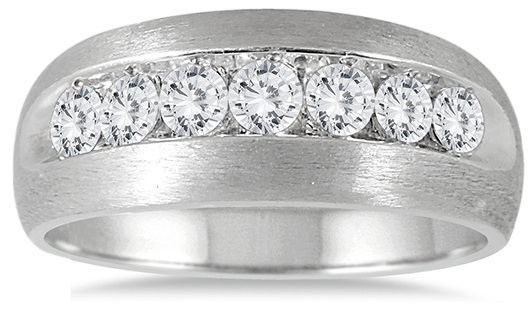 Men's Diamond Bands - Diamond Ring Men Transparent (550x550), Png Download