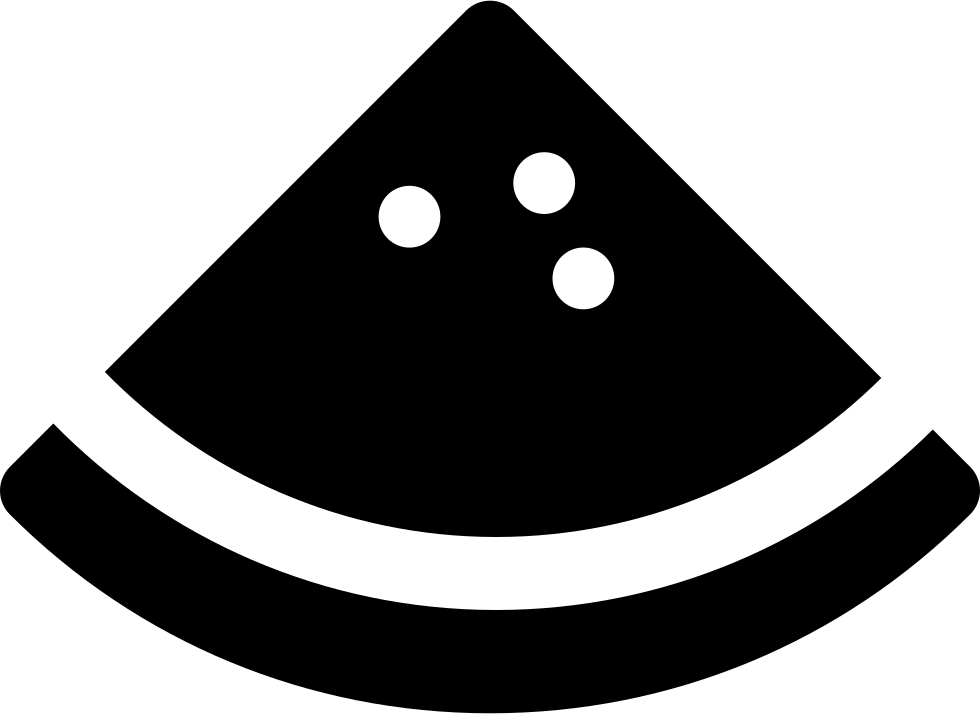 Png File - Watermelon Png Black And White (980x714), Png Download