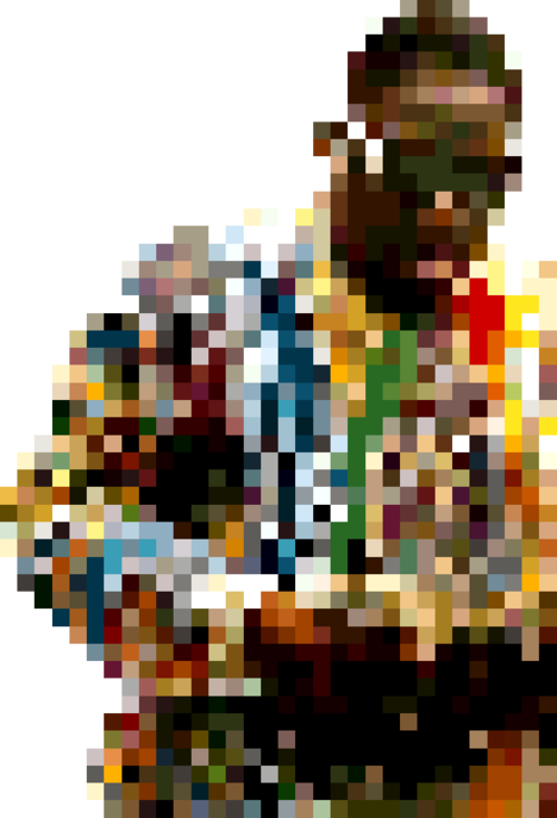 Artist - Biggie Smalls Pixel Art (500x734), Png Download