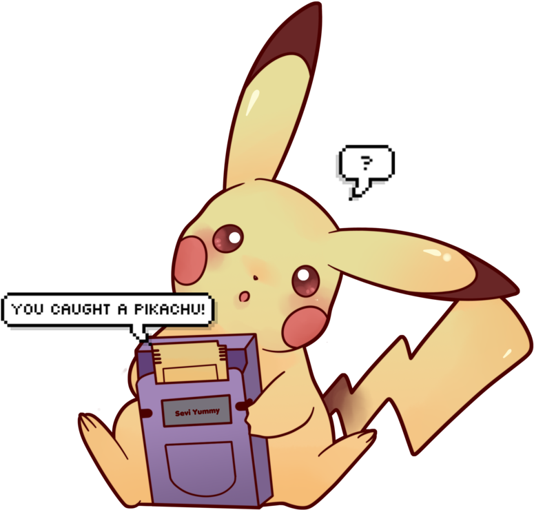 Gameboy Drawing For Free Download On - Pikachu Holding A Book (800x800), Png Download