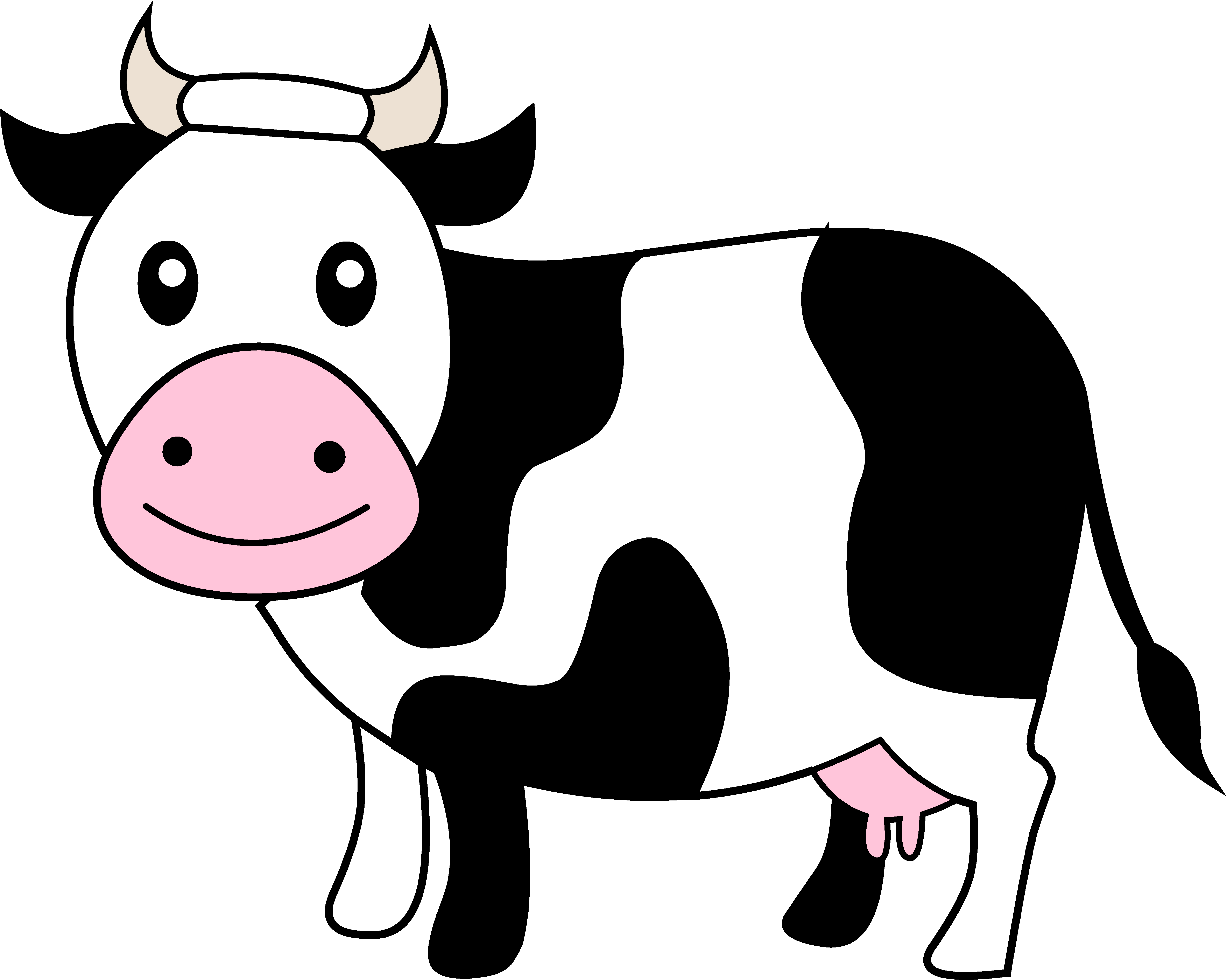 Cows Clipart Png Transparent Library - Cow Clipart (5961x4759), Png Download