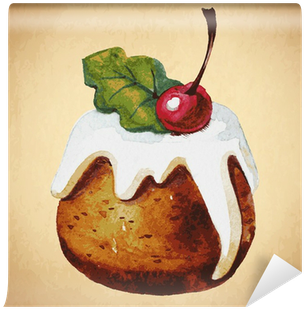 Christmas Cupcake Holly Berry - Illustration (400x400), Png Download