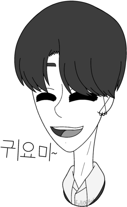 Jungkook - Drawing (746x1070), Png Download