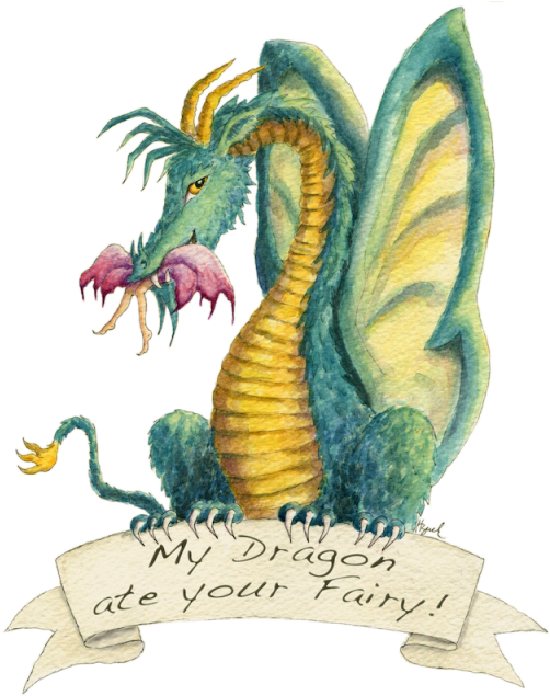 "dragon Art" "fairy Eating Dragon" "dragon Eating Fairy" - Dragons Eating Dragons (508x640), Png Download